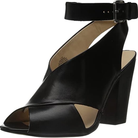 Black NINE WEST Women's Ombray Leather Dress Pump - Size 7.5 - Picture 12 of 15